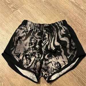 Nike Black and Gray Patterned Athletic Shorts